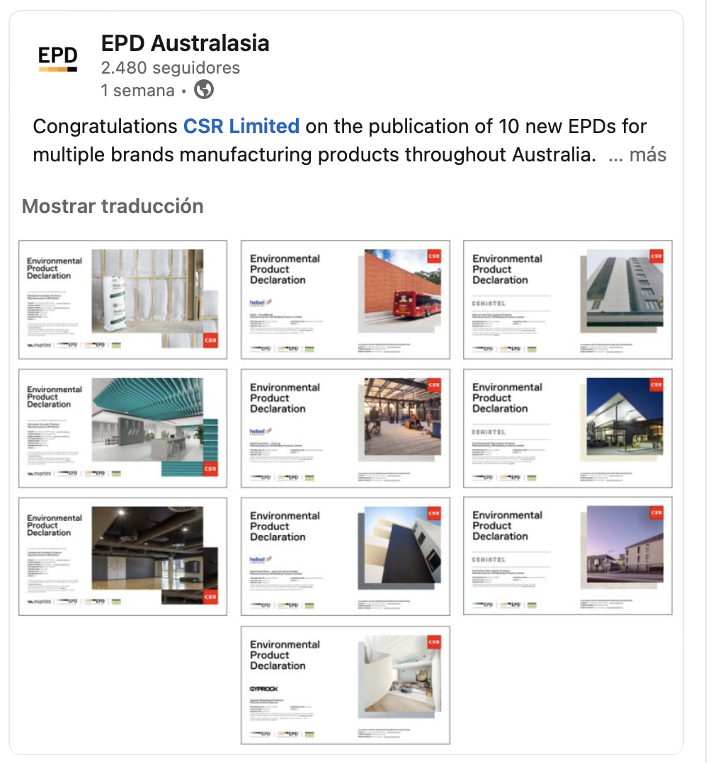 10 nuevas EPD toda Australia